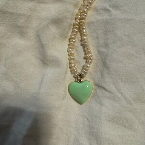 Green heart necklace